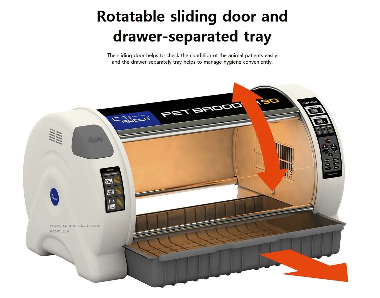 Rcom Curadle Large Pet Brooder 90 MX-B90N for Puppies and Kittens, w/ Bonus Tray