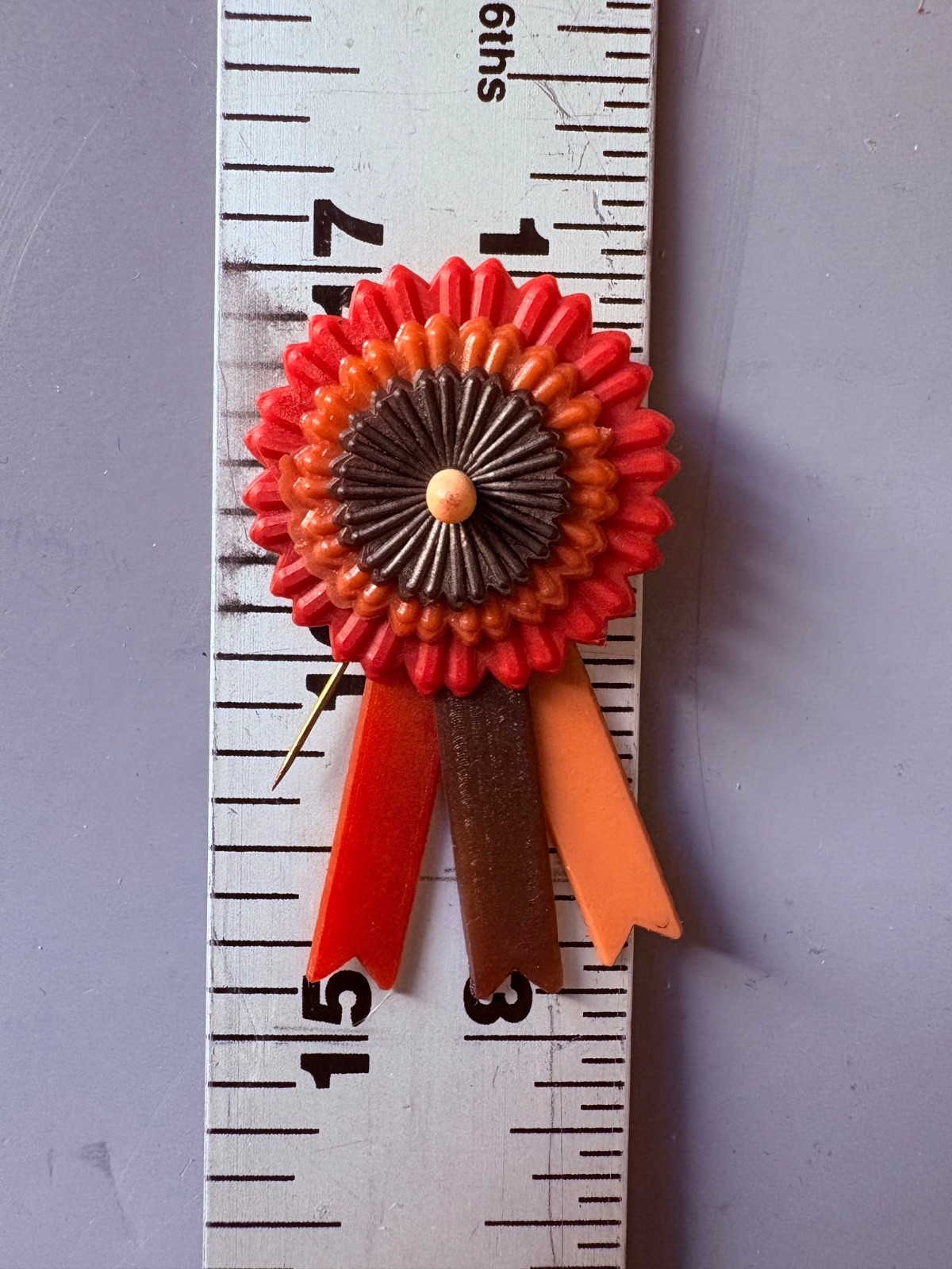 Vintage Celluloid WW2 Victory Pin Red White Blue Set of 6