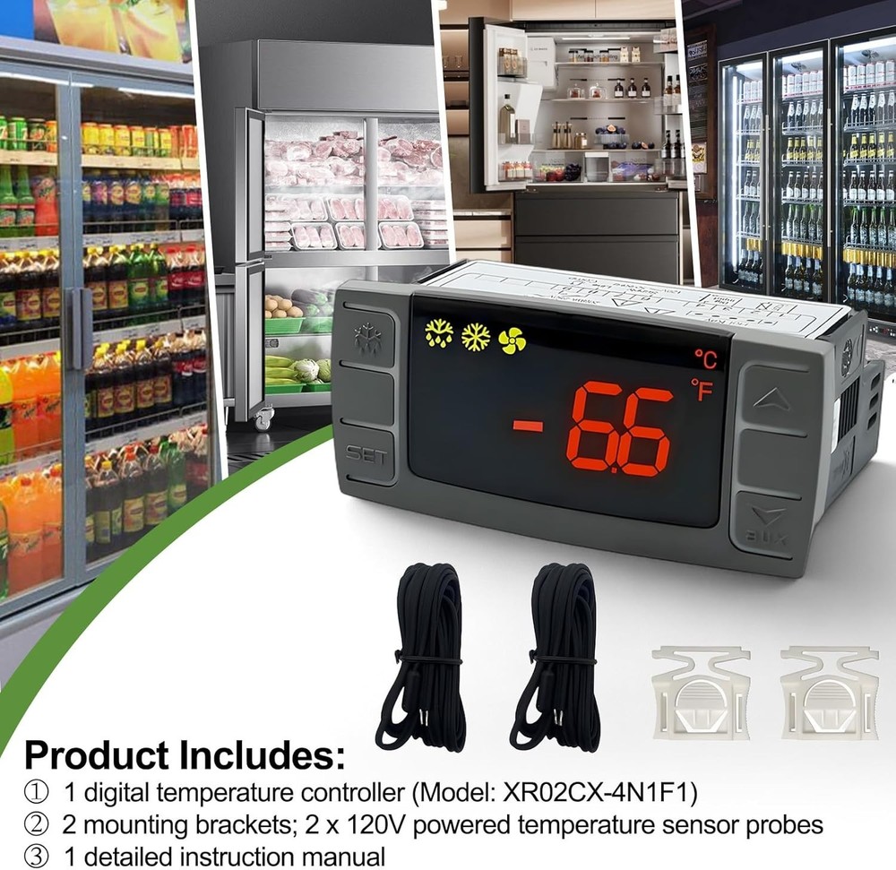 Temperature Controller XR06CX-4N1F1 for Dixell, Programmable Digital Thermostat