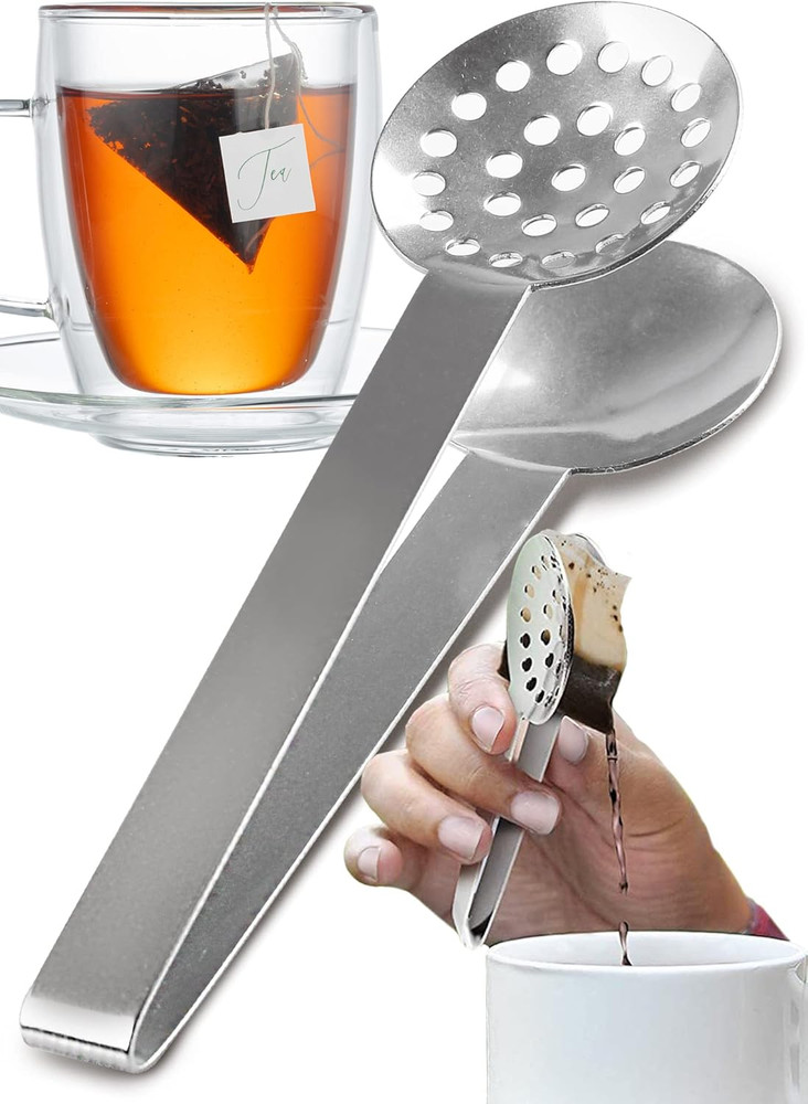 Long-Handled Stainless Steel Tea Strainer - 1 Pack