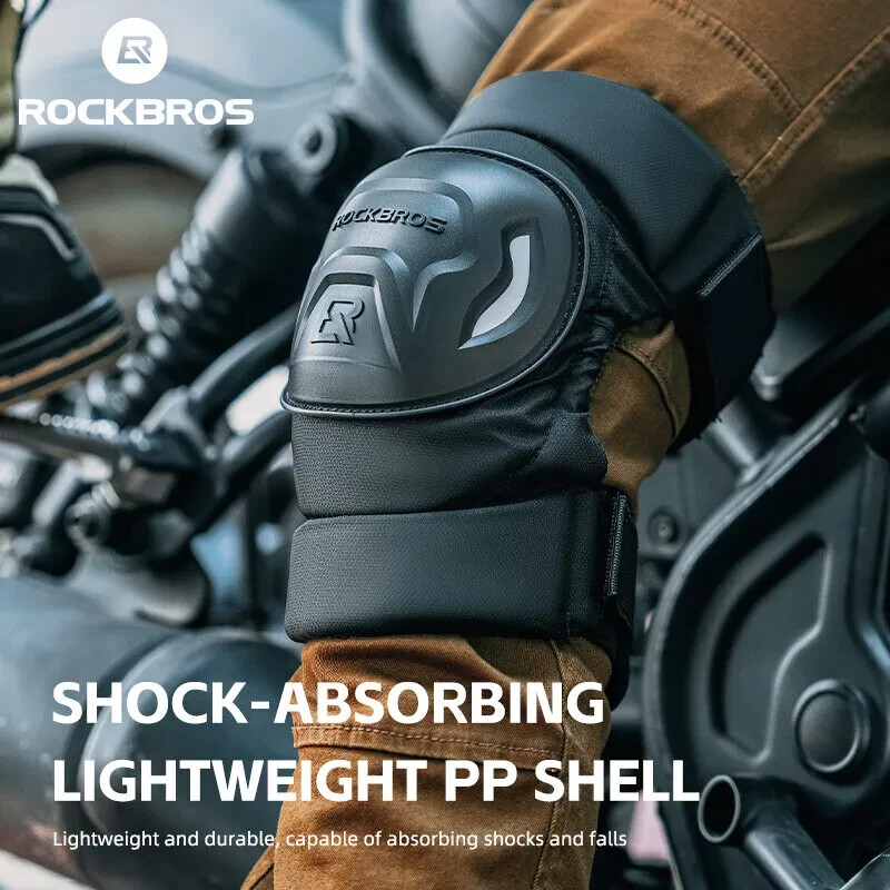 ROCKBROS Motorcycle Knee Pad Windproof Warm EVA Protective Gear Shockproof 1 SET