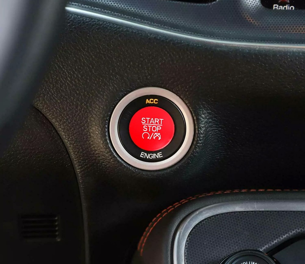 SRT Style Red Engine Push Start Button Replacement For Dodge Charger Challenger