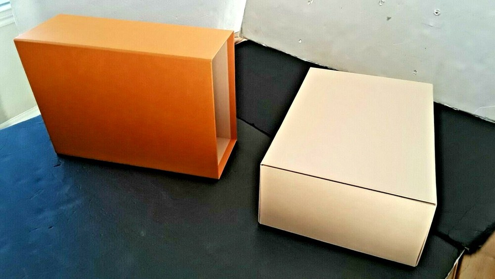 LOUIS VUITTON EMPTY GIFT BOX / LOUIS VUITTON AUTHENTIC ORANGE GIFT BOX FOLDABLE