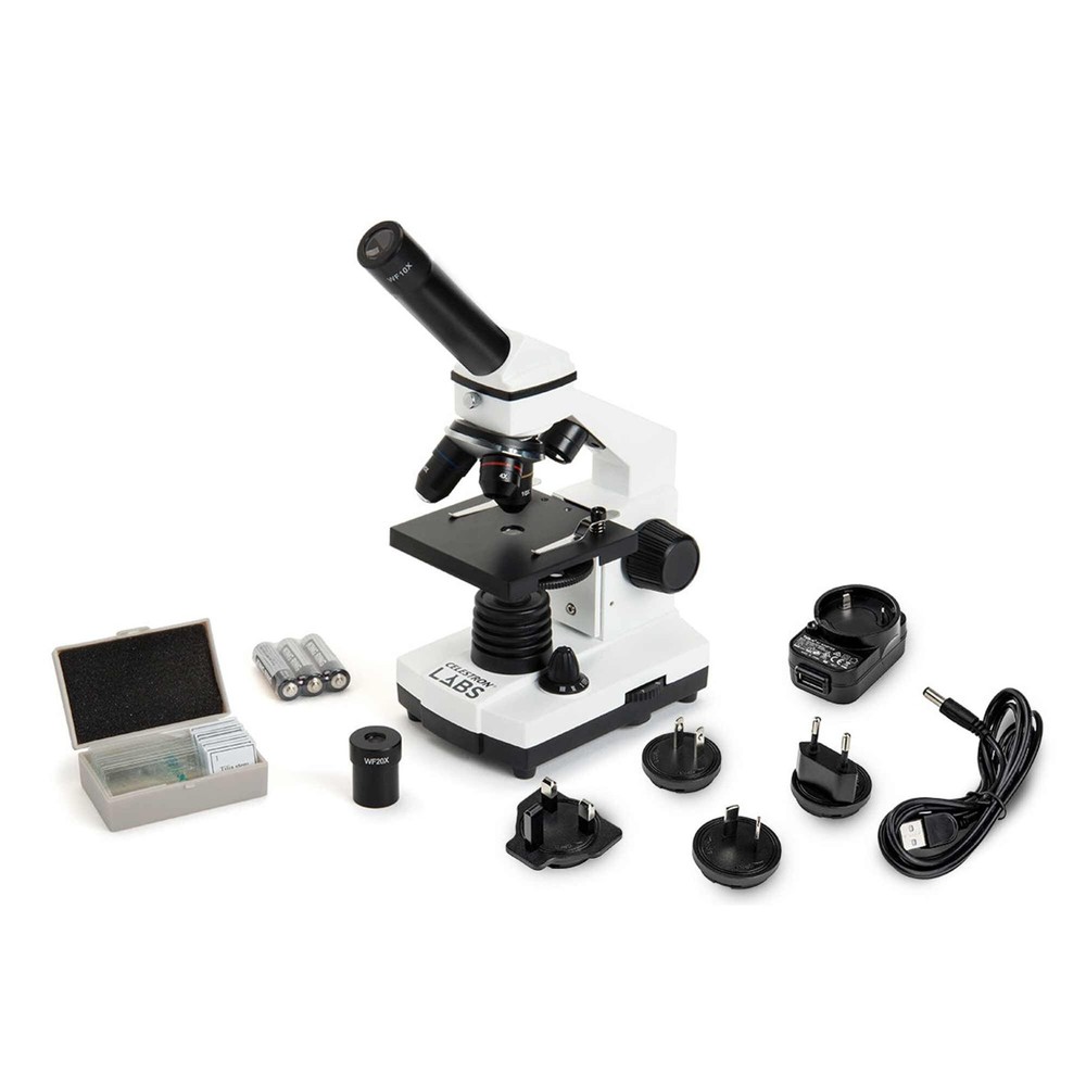 Celestron CM800 Compound Microscope White 800x Magnification CSN44128