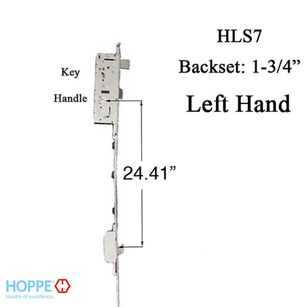 Hoppe HLS7 Lower Assembly, Active Swinghook 1-3/4" backset Hook @ 24.41" Left