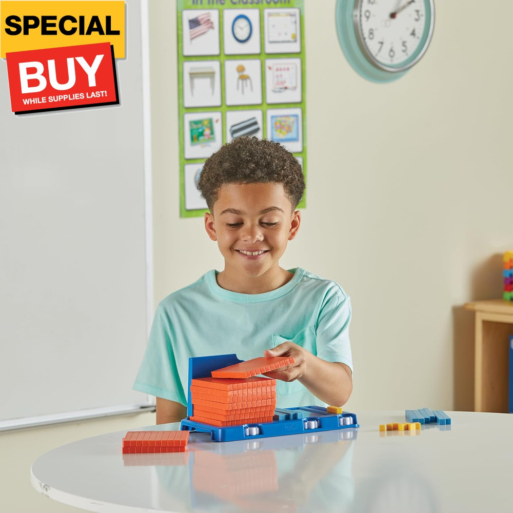 Place Value Frame with Base Ten Blocks, Base 10 Blocks, Educational Math Manipul