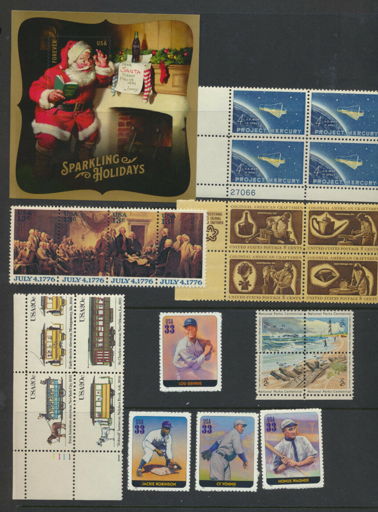 USA Mint Never Hinged Super Stampman Lot Assortment Check it Out Limited Time