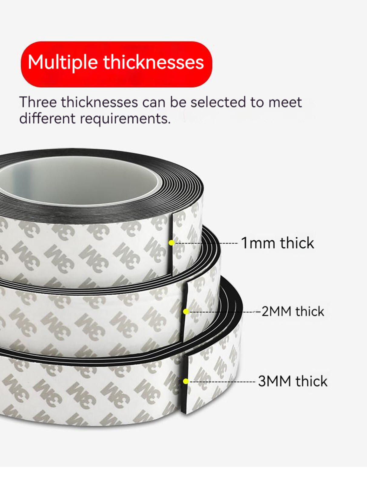 3M Eva Foam Adhesive Tape Single Sided 1, 2, 3, 5mm Thick Black Shockproof seal