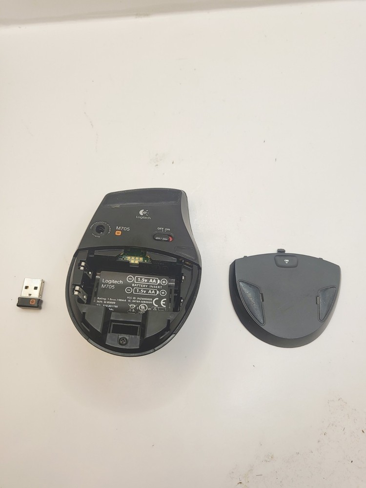 Logitech M705 Marathon Wireless Mouse USB Unifying Receiver Gray Black Laser