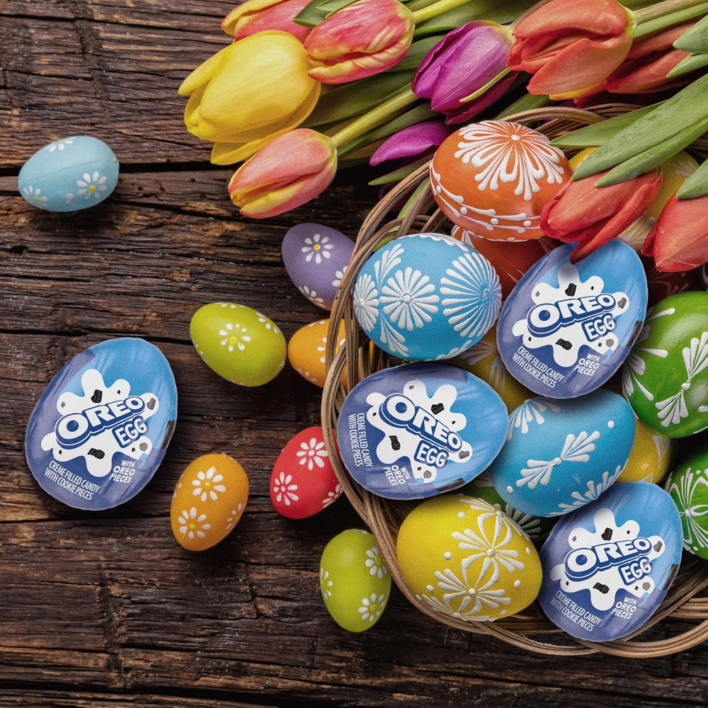 OREO Creme Filled Chocolate Candy Easter Egg, Bulk Easter Candy, 48 - 1.09 Oz Eg