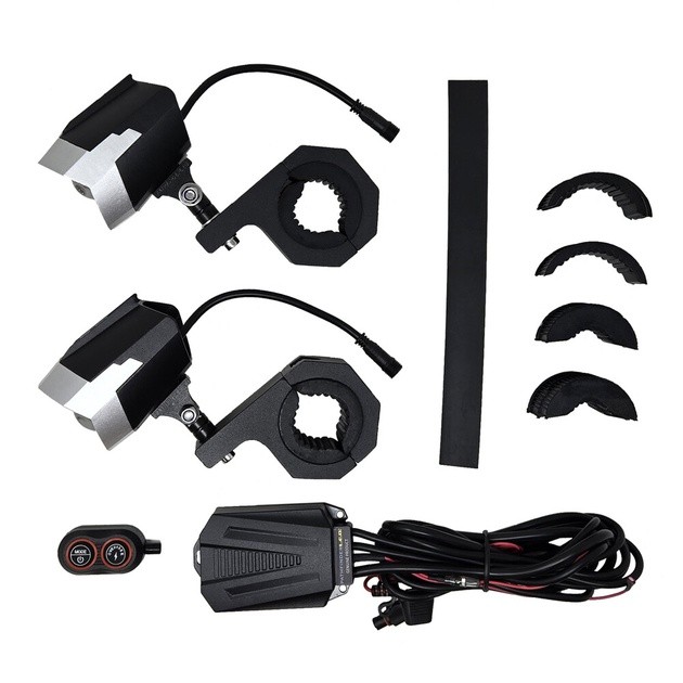 Pathfinder Dual Switchback LED Lights w/Wireless Remote Black/Silver