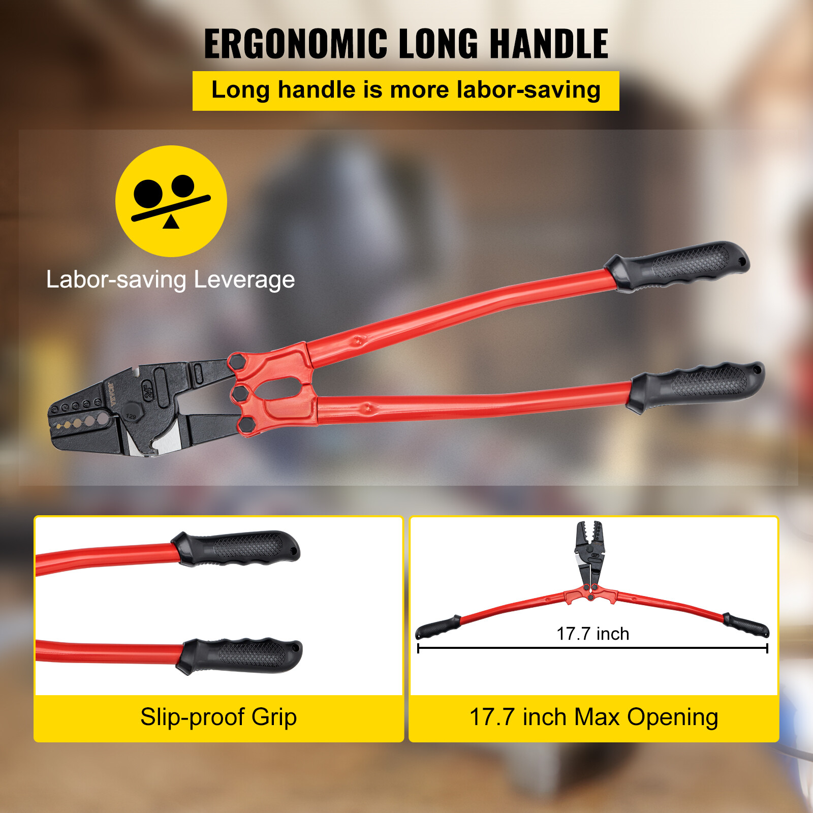 24'' Hand Swager Swaging Crimping Tool for Wire Rope Cable Swage 1/16''- 3/16''