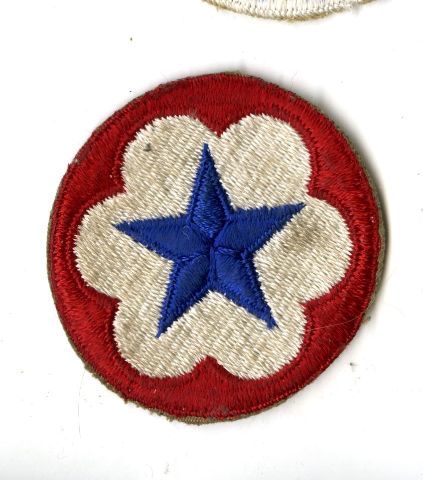 Army Service Forces White Back Patch WWII Vintage