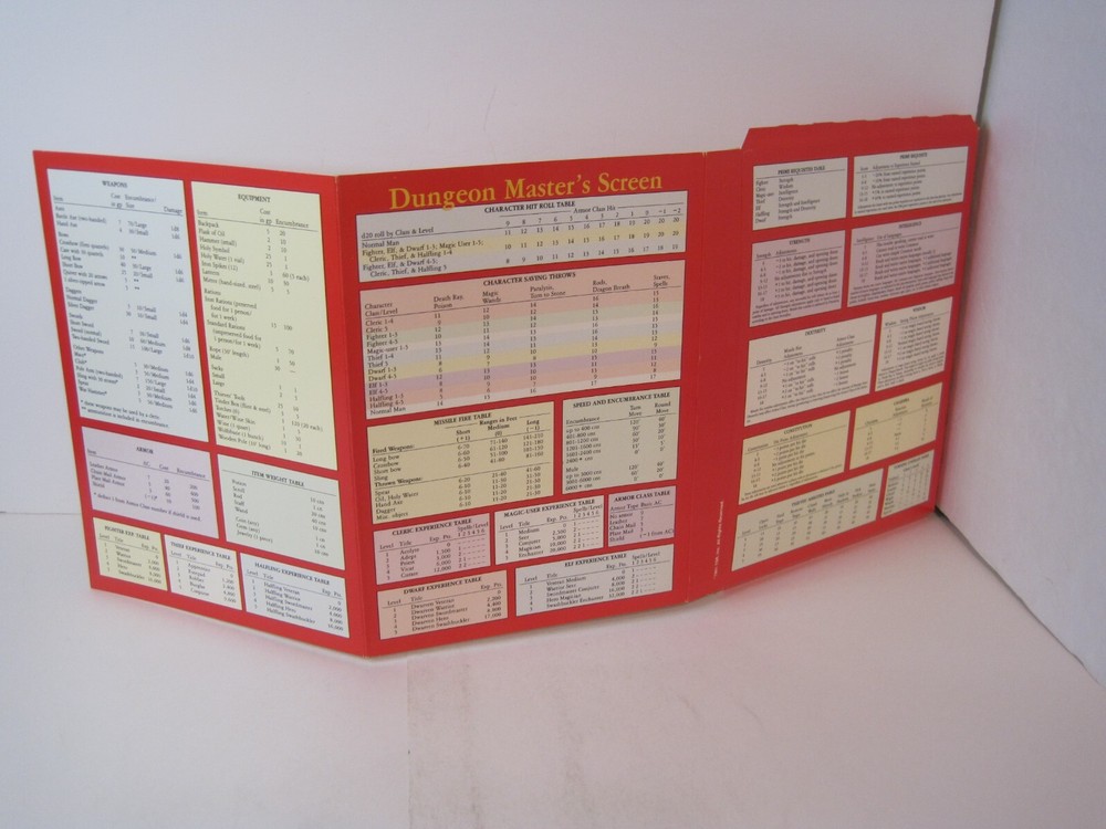 1991 Dungeons & Dragons Game 1070 Master's Screen Learning Pack - Pack ONLY