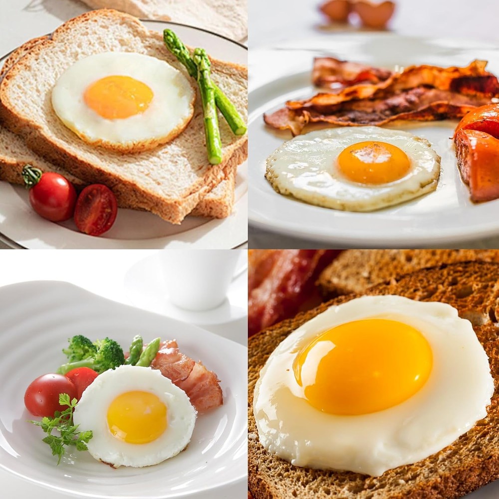 Ring Set Breakfast Cooking Nonstick Egg Shaper Silicone Egg Ring Molds, 4Pack