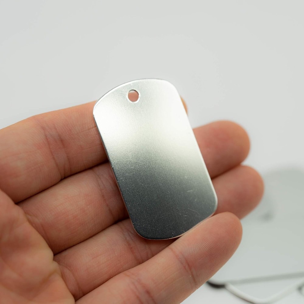 Aluminum Blank Tags Stamping Blanks 25 Pack Silver