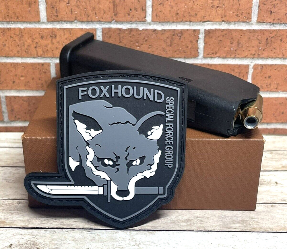 Foxhound PVC Patch, Tactical Morale Metal Gear Solid Patch, Fox Hound Gun Patch