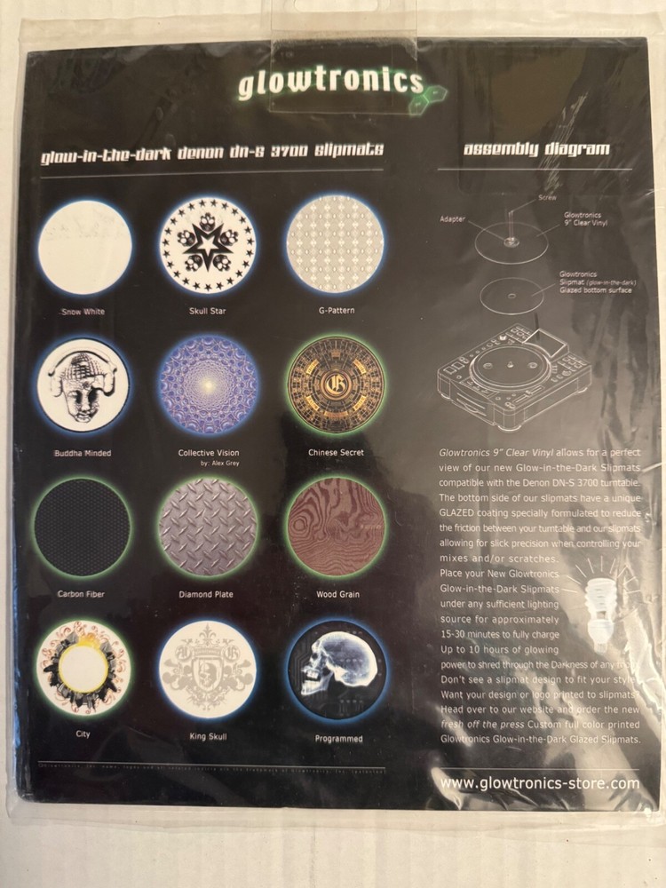Glowtronics 9" Slipmat for Turntables