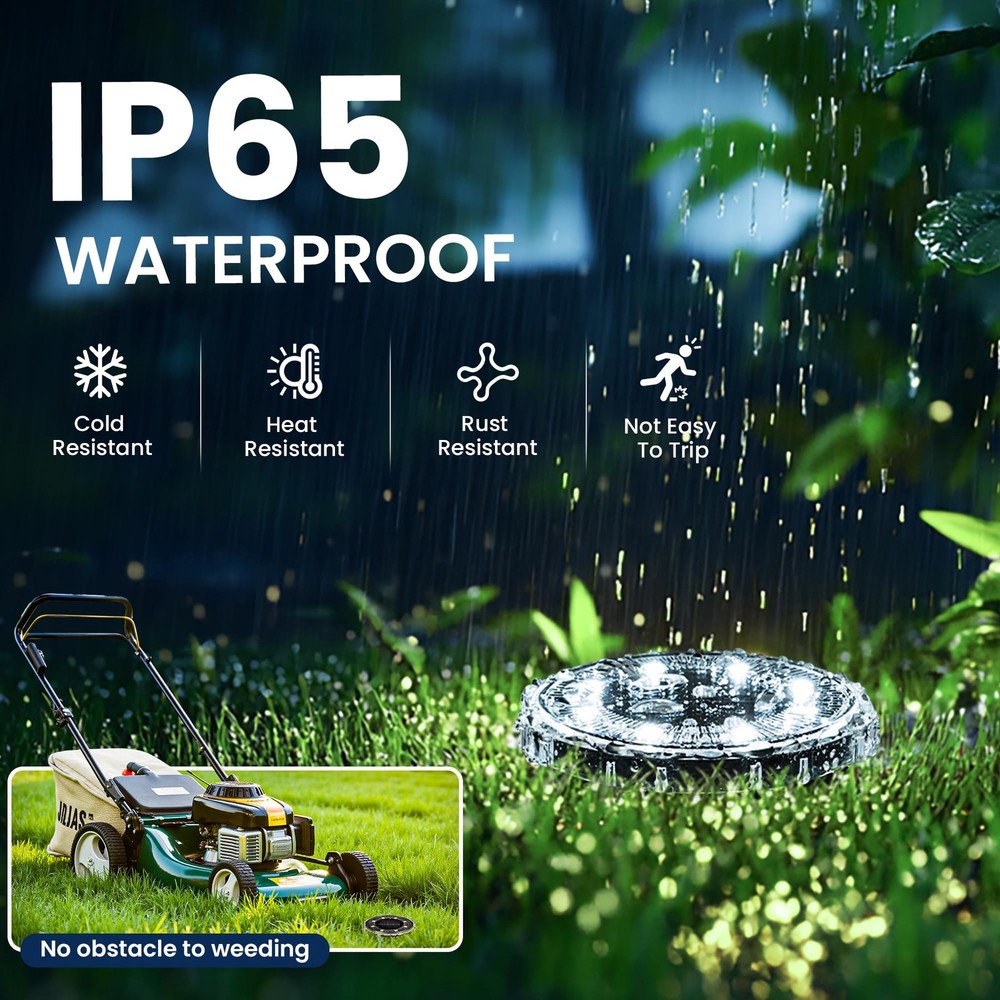 SOLPEX Solar Ground Lights 20 Pack, Pathway 20 Cool White