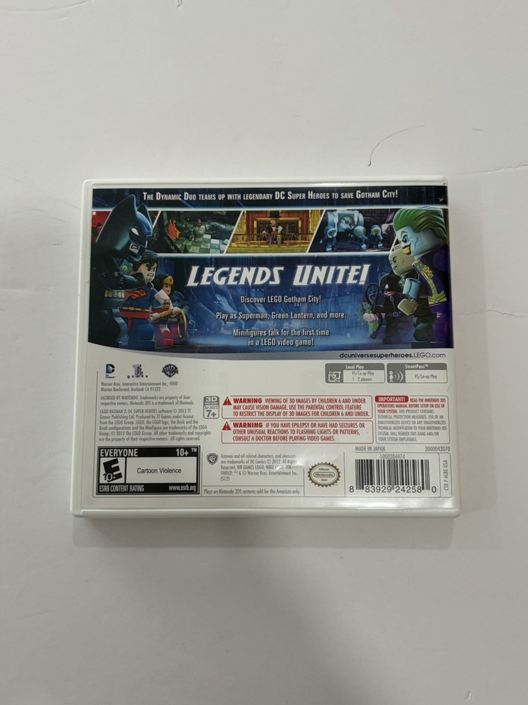 Batman 2 DC Super Heroes Nintendo 3DS CASE ONLY.