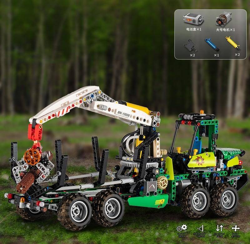 Mould King 19006 Pneumatic Forestry Machine With Engine