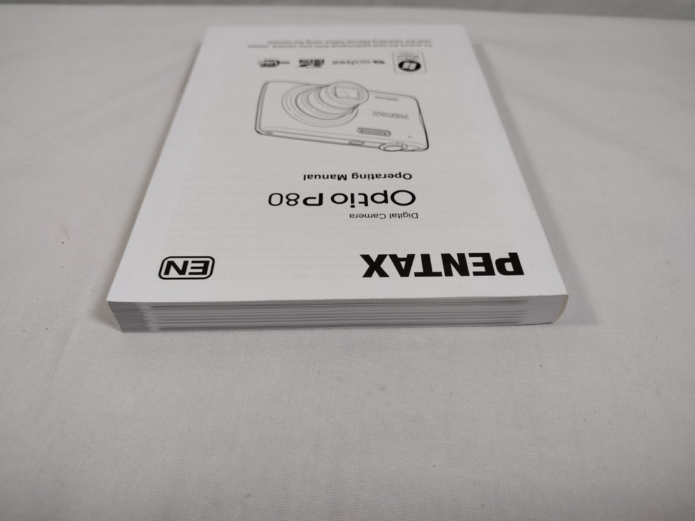 Pentax Optio P80 Operating Manual / Users Guide English