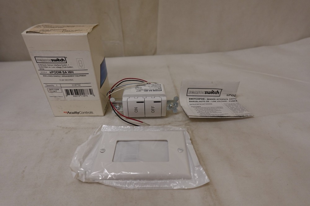 Acuity Sensor Switch 212F7M, SPODM SA WH, Low Voltage SwitchPod Vacancy Auto-On