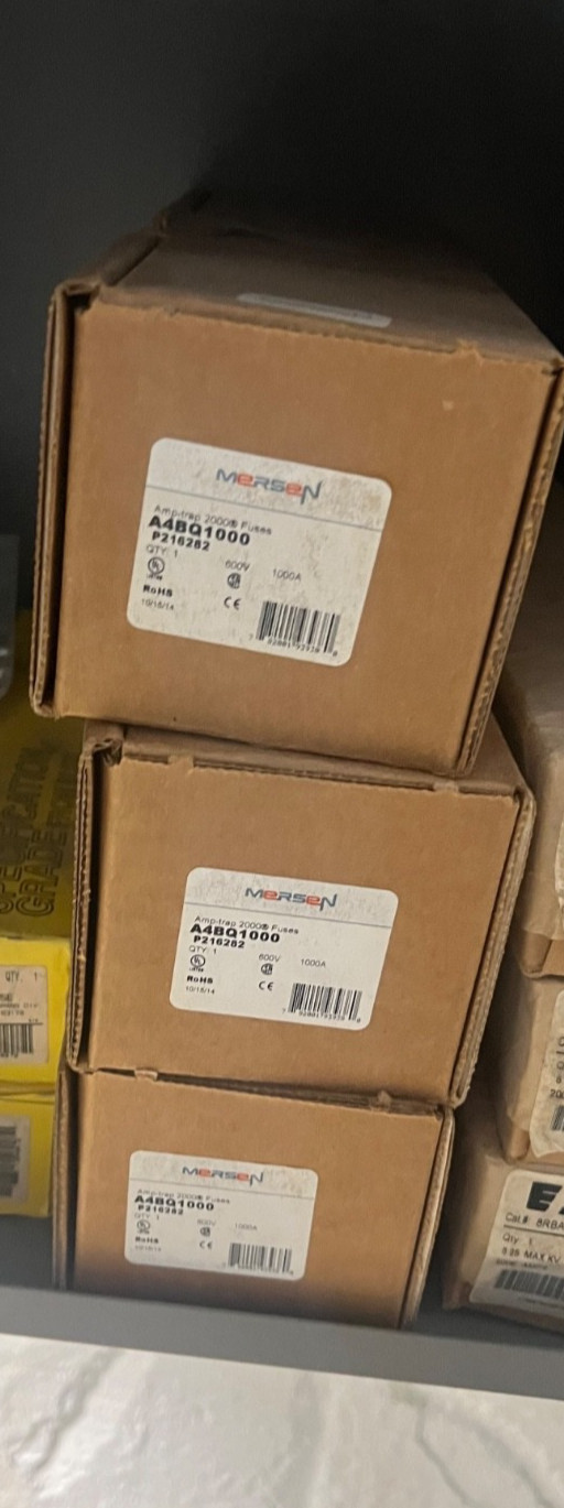 Mersen Amp-trap A4BQ1000 1000A 600V Cartridge HRC Fast-Acting Bolt-On Fuse