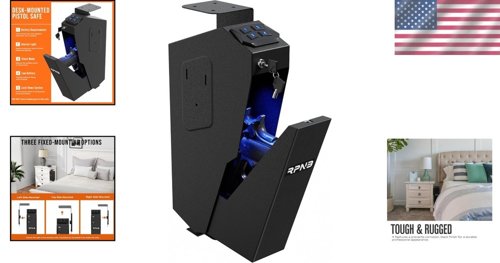 Secure Handgun Vault, Mountable Design=