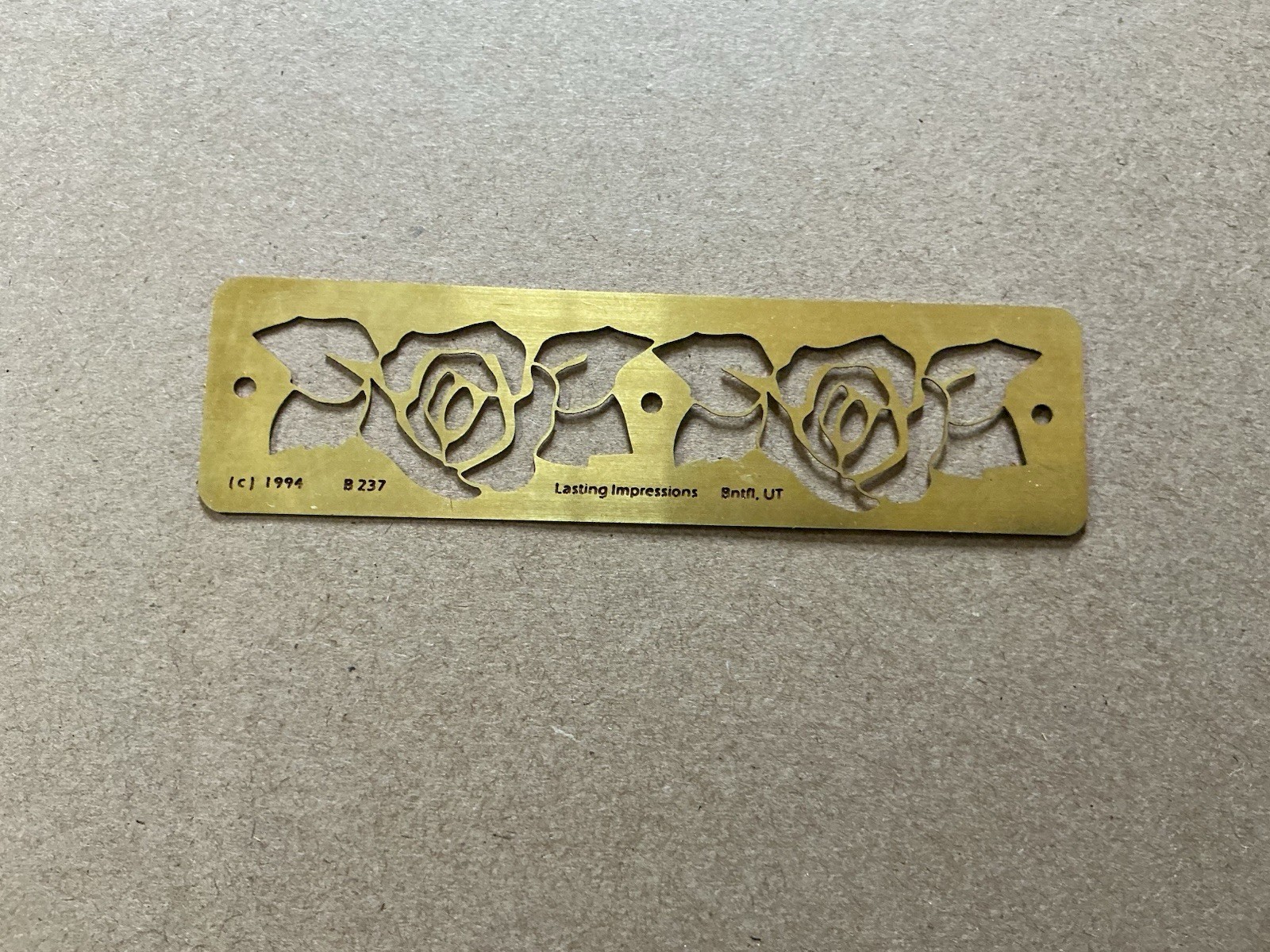 Vintage Scrapbook Light Box 8 Brass Stencils Tool-Wedding Baby Alphabet & More