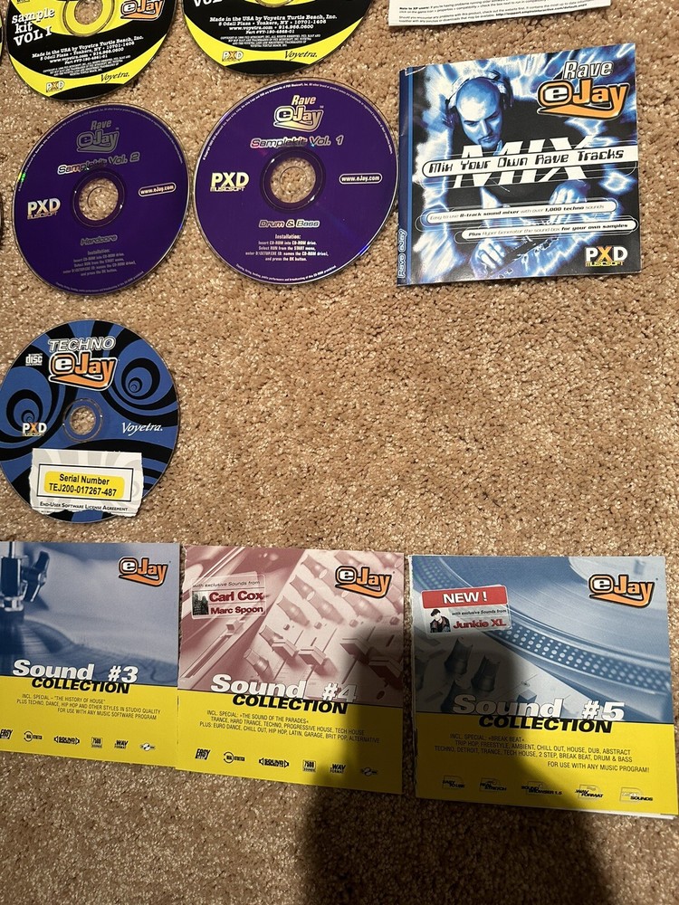 36 Ejay sample, Program discs. 100k+ samples dance rave hiphop techno