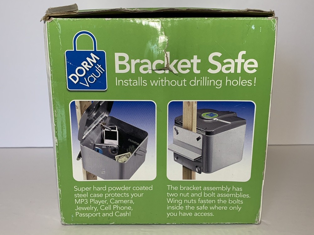 Dorm Vault Bracket Safe With Lock And Keys
