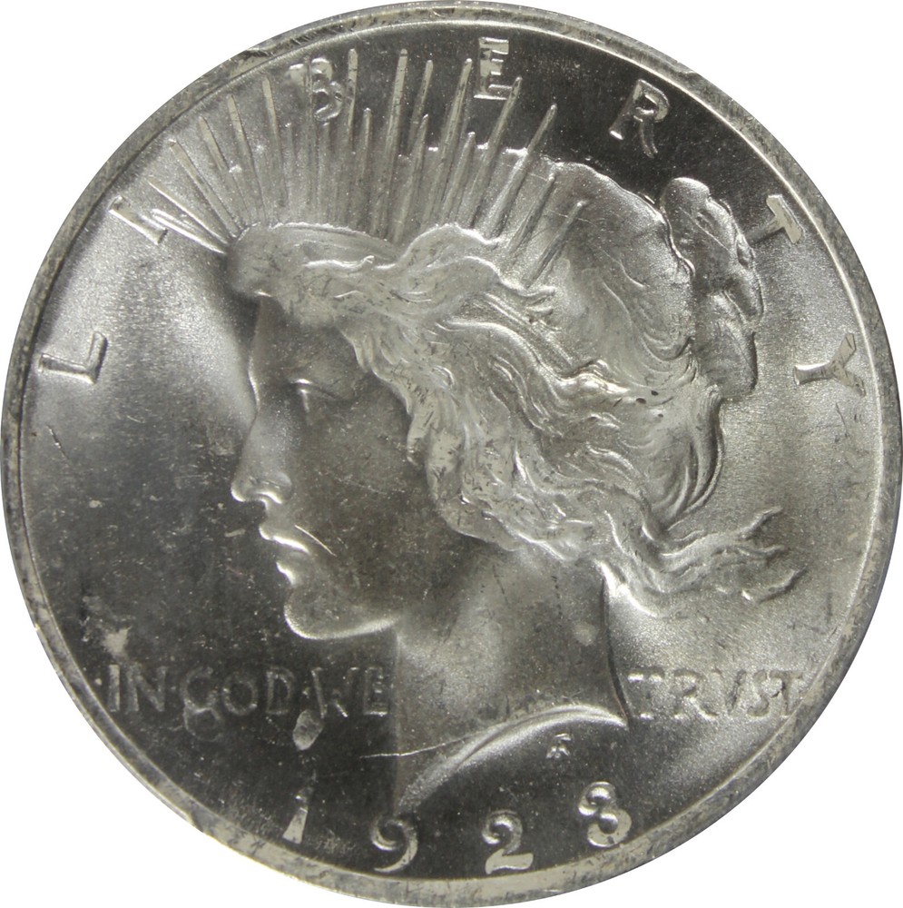 1923 MS66 Peace Dollar, PCGS 81417856