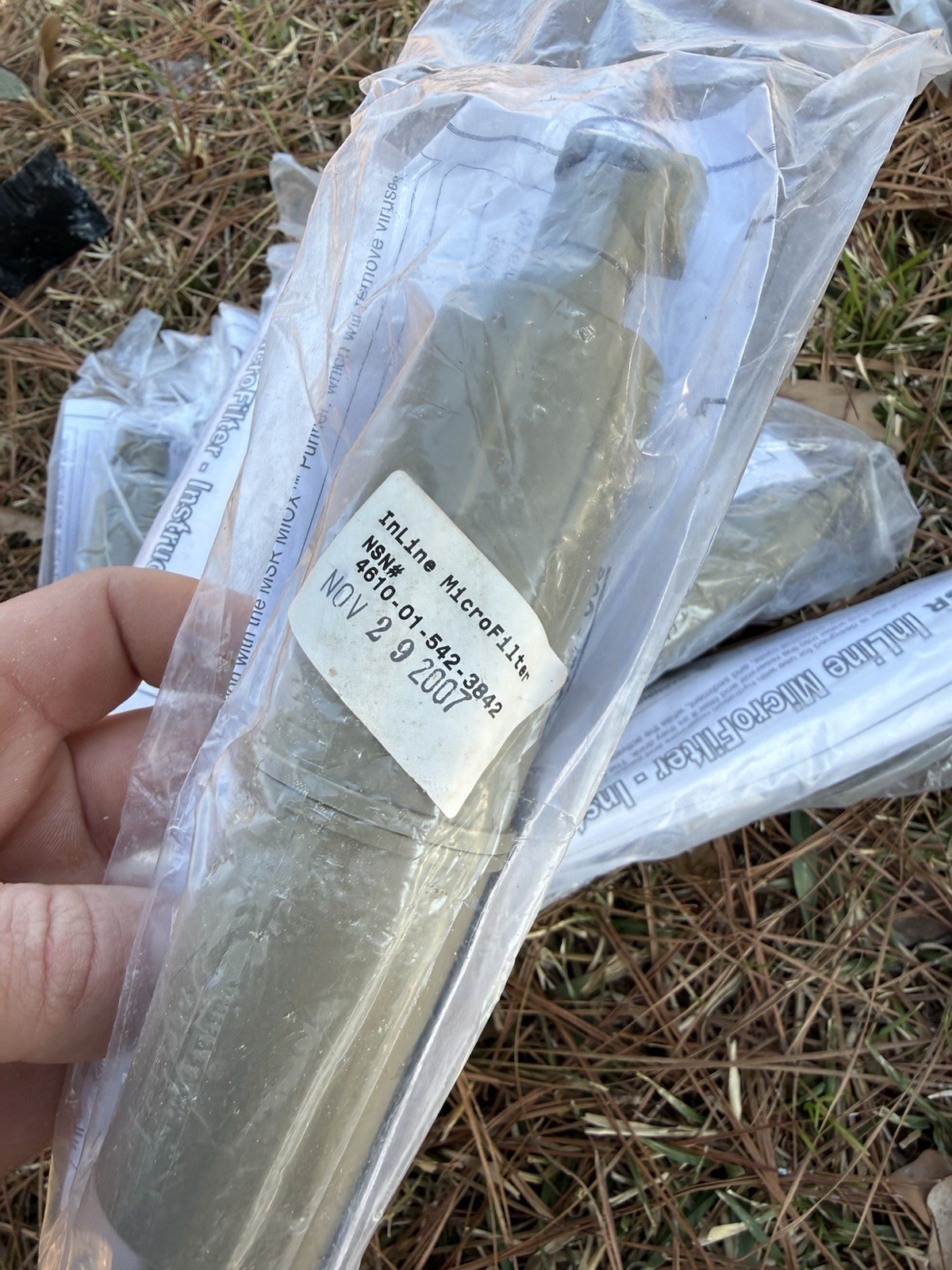 USMC Issued MSR Water InLine Micro Filter Hydration Pack Coyote 2007 NOS