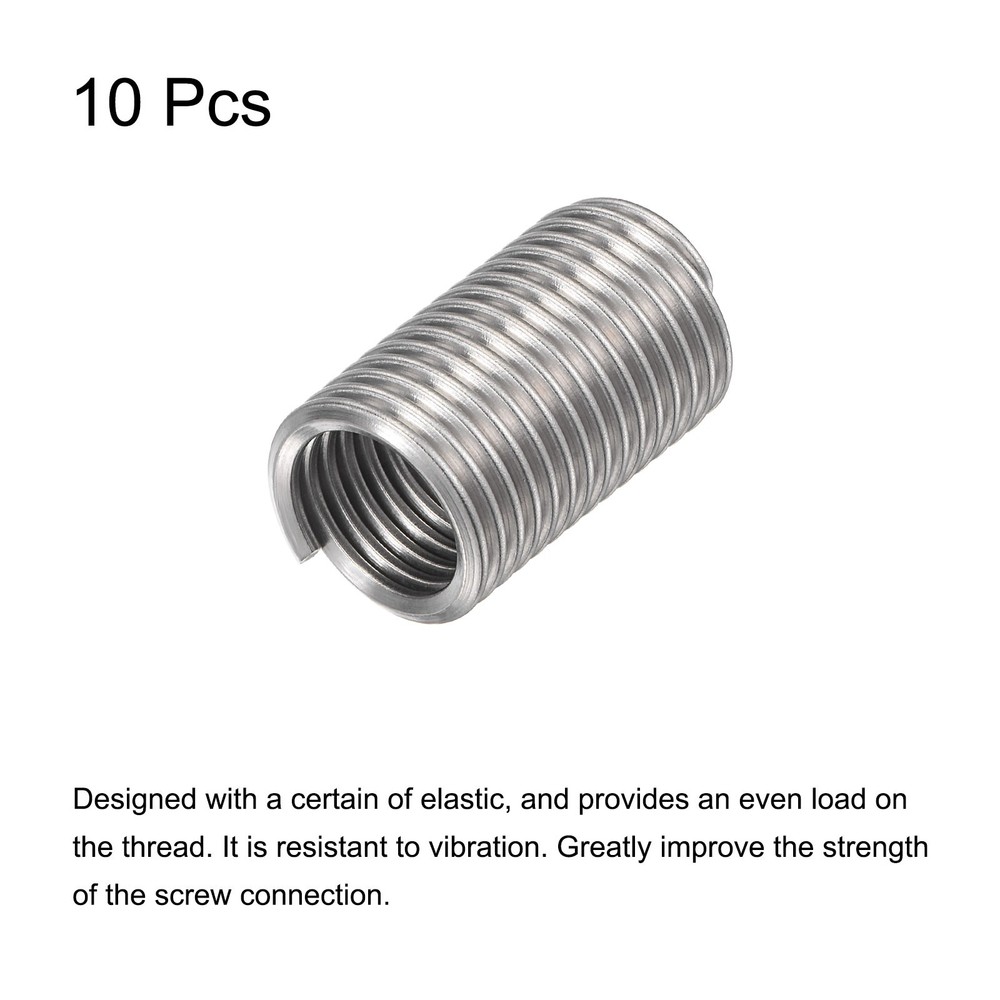 10sets Wire Thread Inserts 1/2-13 UNC 3D Helical Threaded Sleeve Thread Repair