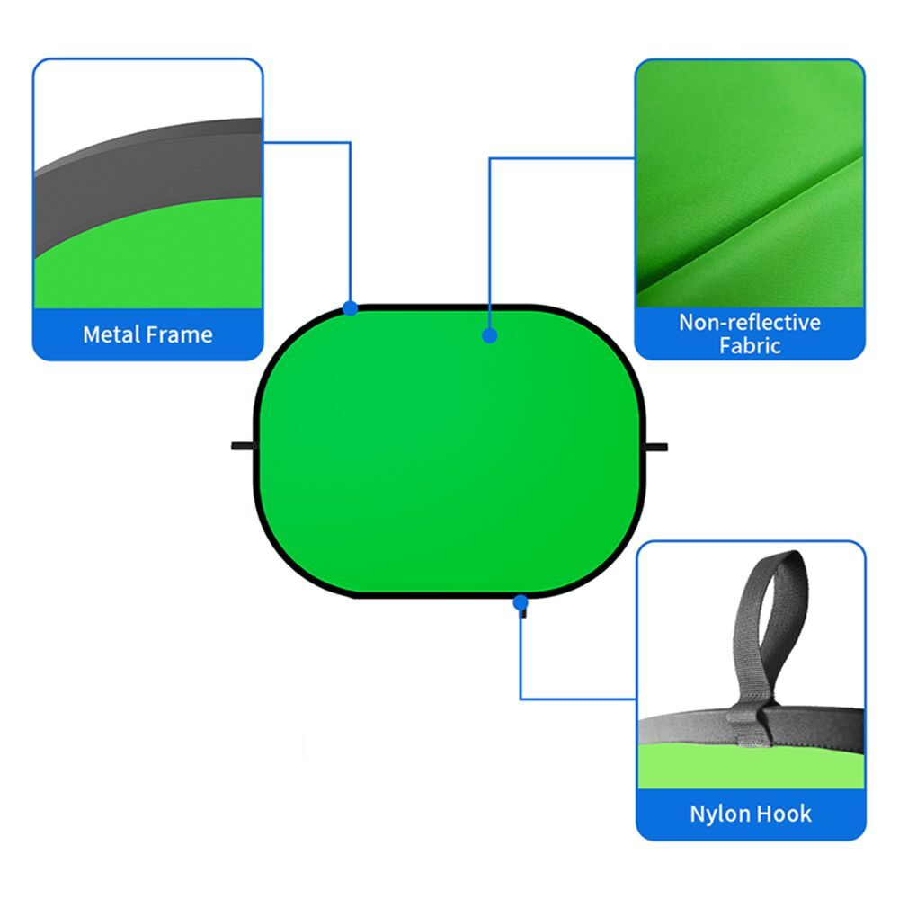 Foldable Chromakey Backdrop Background Cloth Green Blue Screen Double Sided