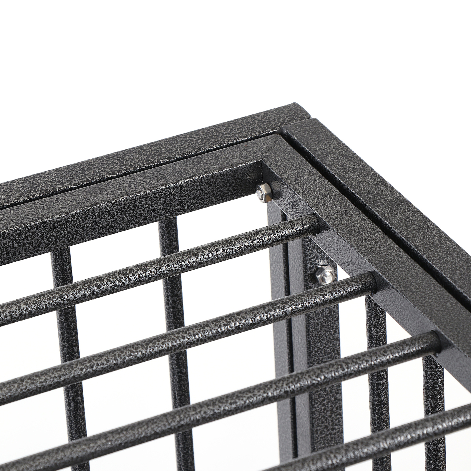 37" Heavy Duty Pet Dog Cage Strong Metal Crate Kennel Playpen with Wheels&Tray