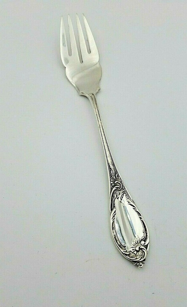 Russian 84 Silver Fish Fork with Fancy Design #7018