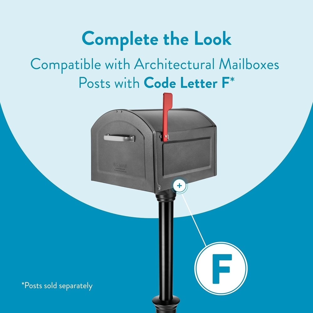 Pewter Centennial Mailbox, Weather-Resistant