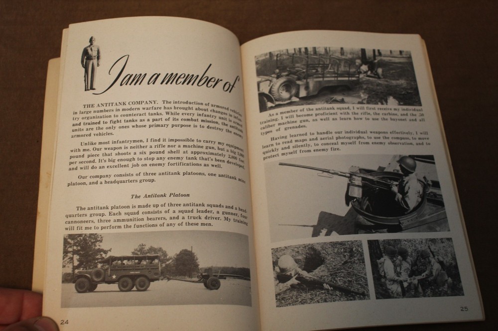 Original WW2 U.S. Army "IRTC" Infantry Training Booklet Named to GI w/Signatures