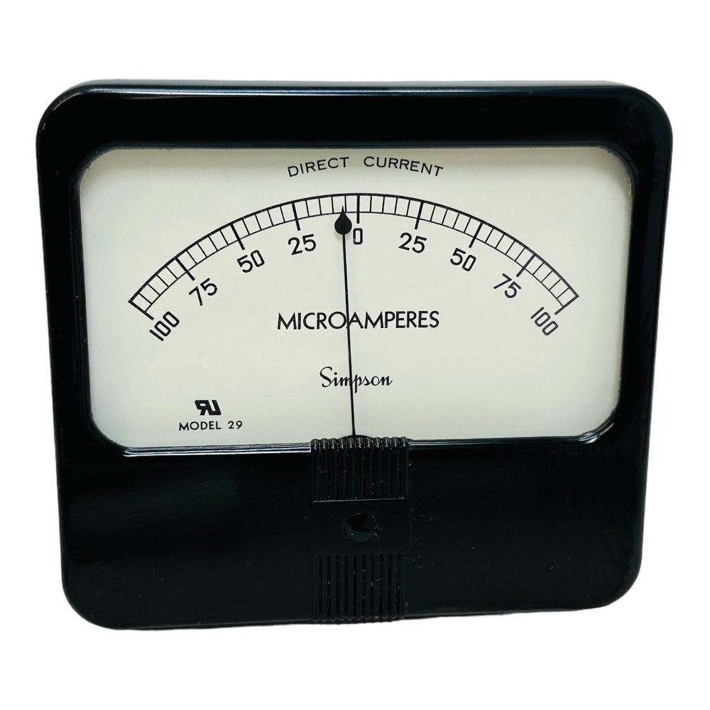 SIMPSON MODEL 29 MICROAMPERES PANEL METER NEW/NOS
