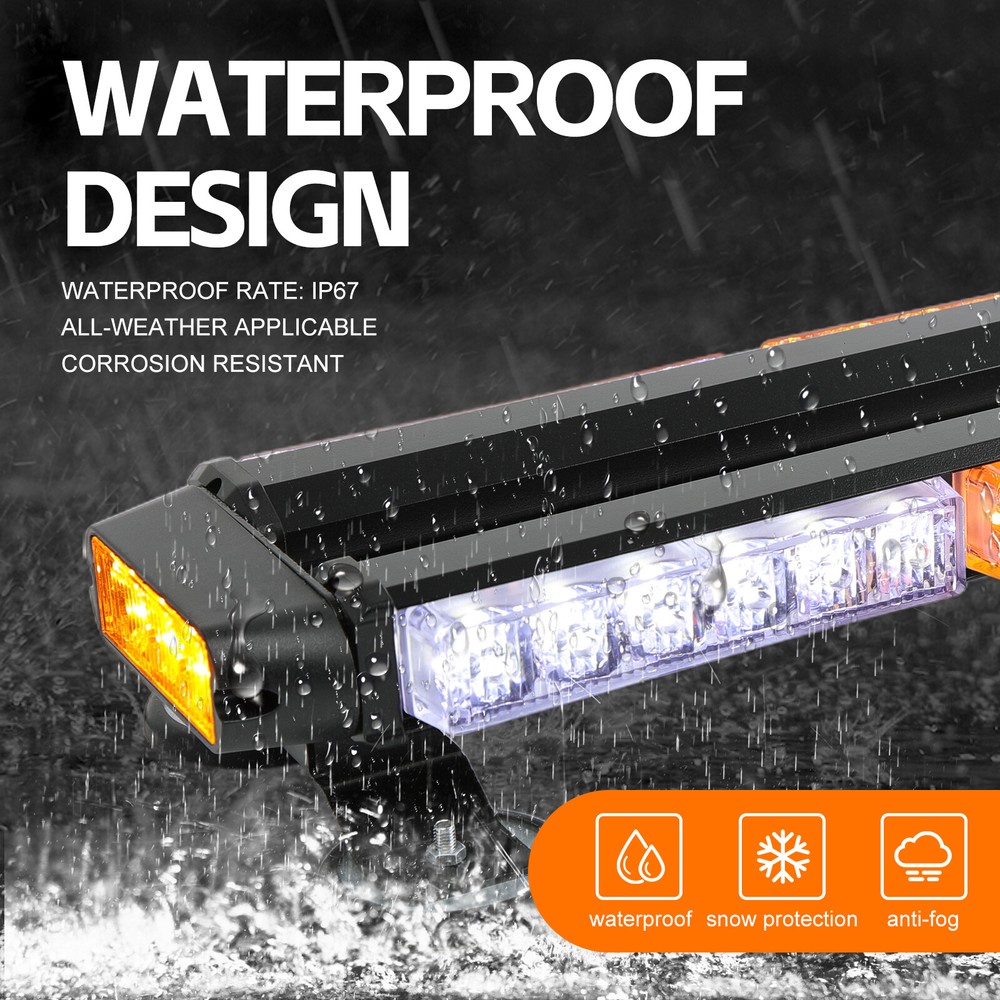 For Jeep Gladiator Compass 54 LED Rooftop Strobe Light Bar Emergency Warning Kit