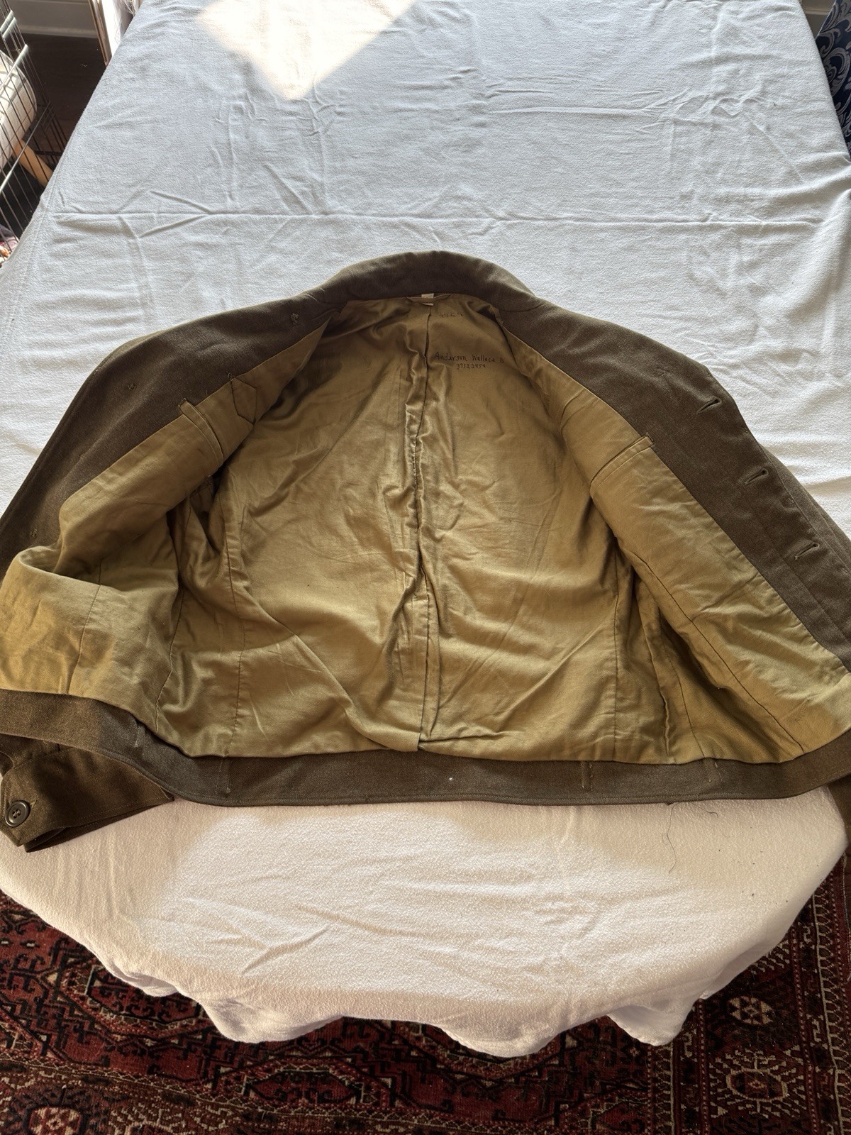 WWII ADSEC Army HQ Patched Ike Jacket W/Awards And Name ID