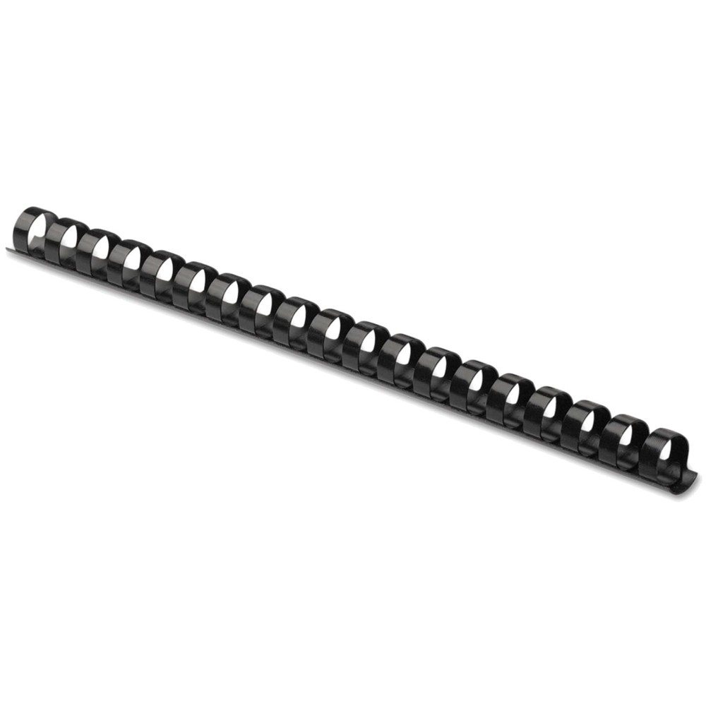 Plastic Binding Combs Round Back 1/2 Inches 90 Sheets Black 100 Pack