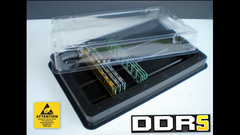 DDR5 Desktop Memory Tray Case for PC DIMM Modules Anti Static - 2 Fits 100 DIMMs