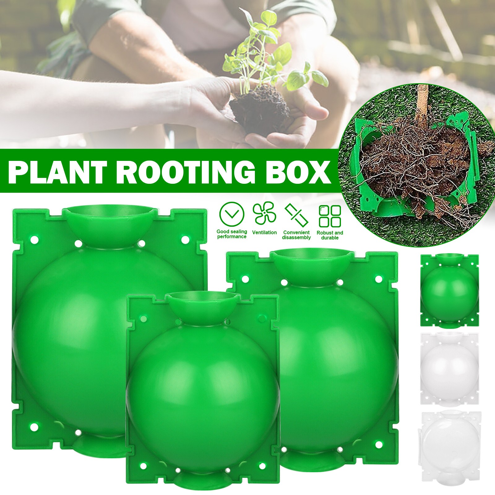 10-100X Plant Root Growing Box - Reusable Air Layering Pods for Fast Propagation