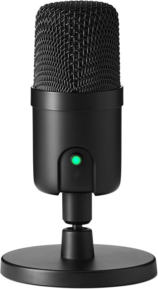 Amazon Basics USB Condenser Microphone for Streaming, Recording, and Black