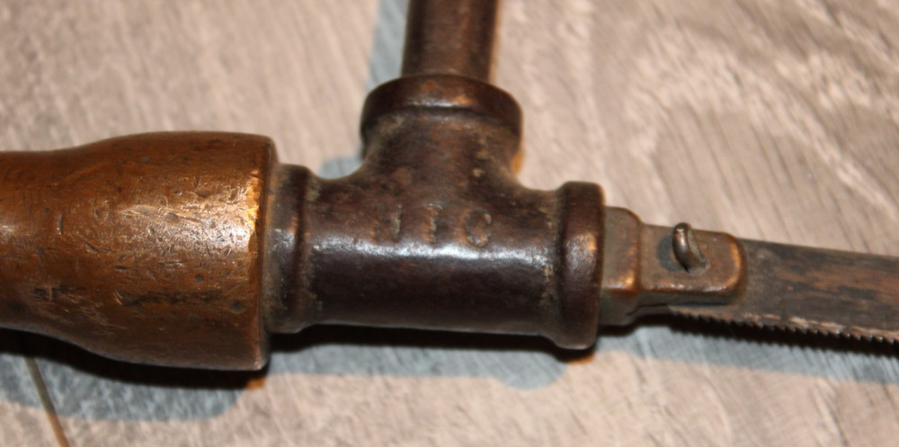 ANTIQUE BRASS HANDLE HACK SAW