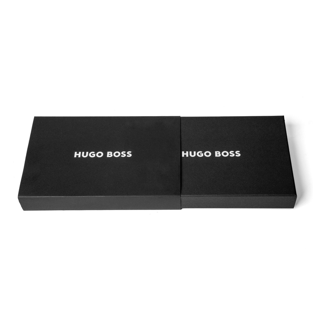 Hugo Boss Monogram Zipped Black Conference Folder A5