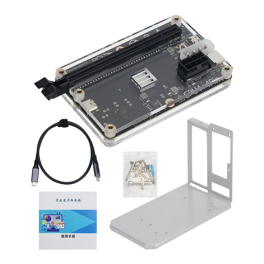 Graphics Card Dock External GPU Dock & USB4 Data Cable & Bracket for Thunderbolt